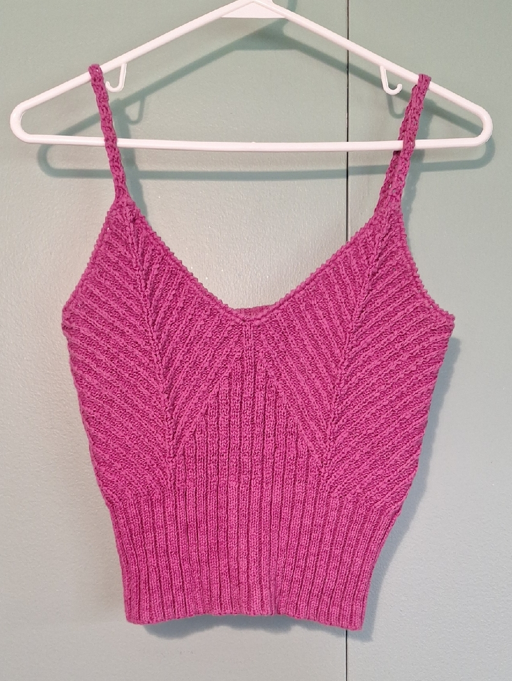 J. Crew Fuschia Purple Crop Top Tank Top Size Medium Boho